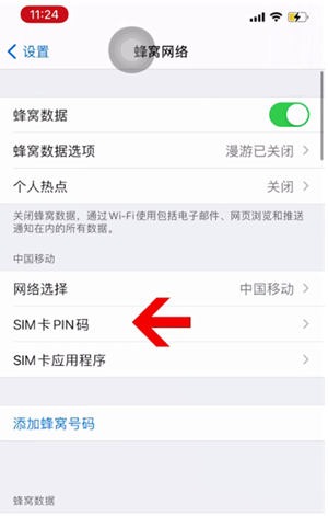 灌阳苹果14维修网分享如何给iPhone14的SIM卡设置密码 