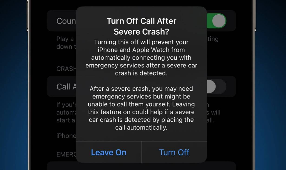 灌阳苹果14维修分享 iPhone 14 和 Apple Watch 上关闭崩溃检测 